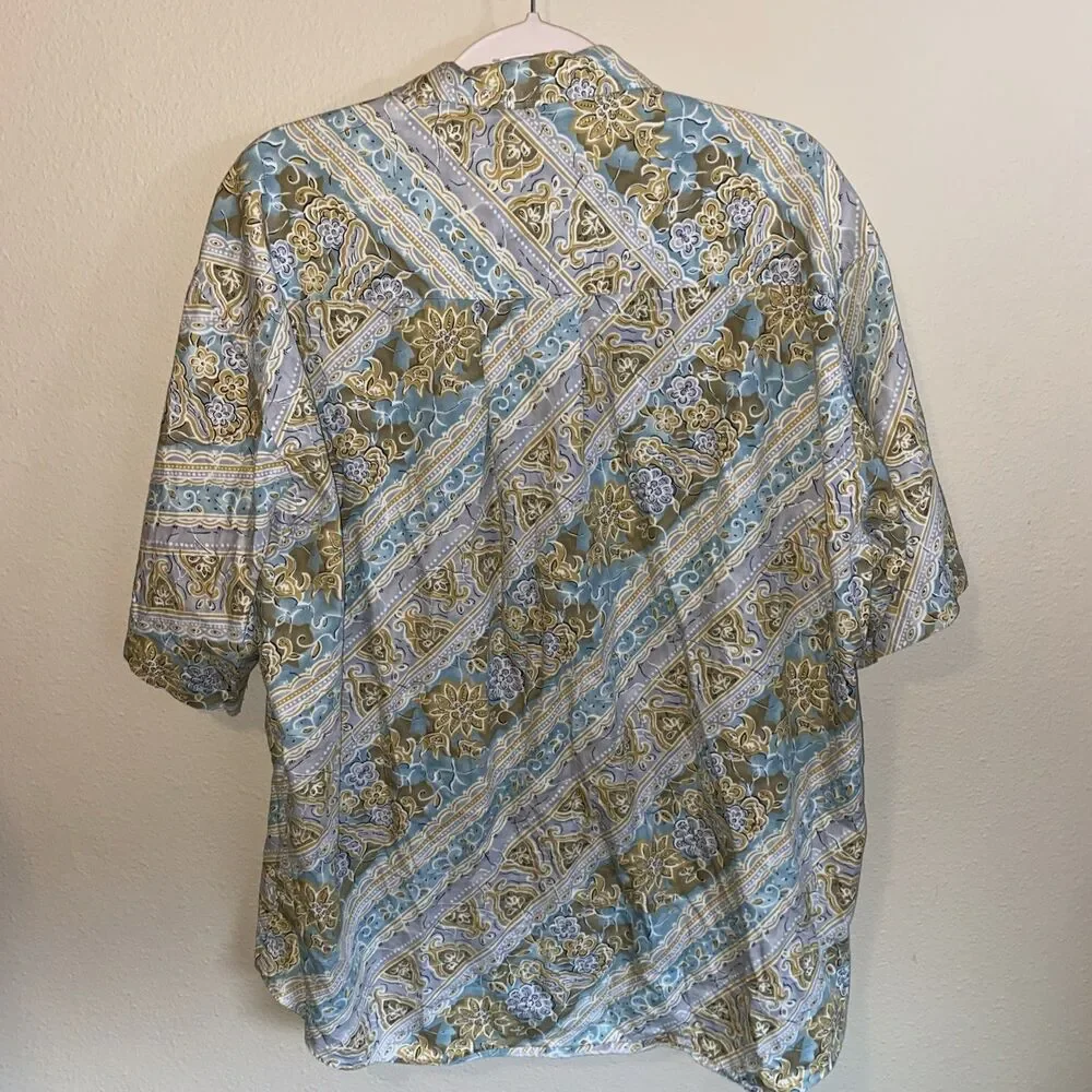Henry Grethel Men’s Button Down Shirt Multicolor Floral